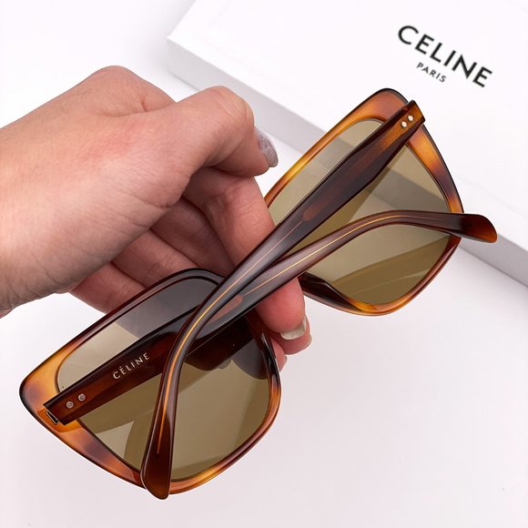 🔥 CELINE CL40047I/S 53E Sunglasses Havana Brown Oversized Women - Picture 2 of 9